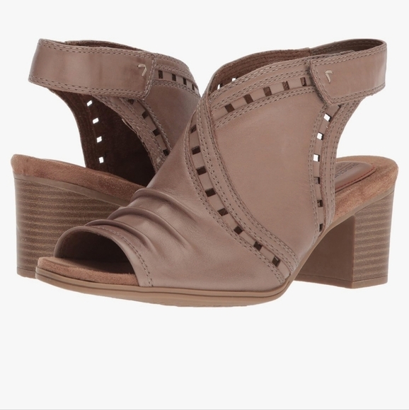 Rockport Cobb Hill Hattie Envolope Sling back heel sandals sz 8.5 tan new SH354 - Picture 1 of 9